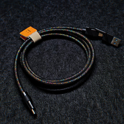 Separate one to two aviation plug data cable, dual 8K return rate single crystal copper mechanical custom manual data cable