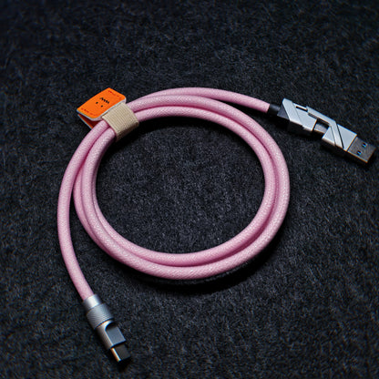 Separate one to two aviation plug data cable, dual 8K return rate single crystal copper mechanical custom manual data cable
