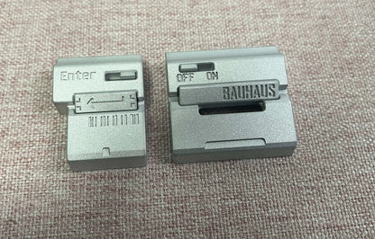 Bauhaus metal keycaps personalized keycaps, 7 ISO/ return key/4U  cultural creative keycaps, mechanical keyboard art decorative keycaps