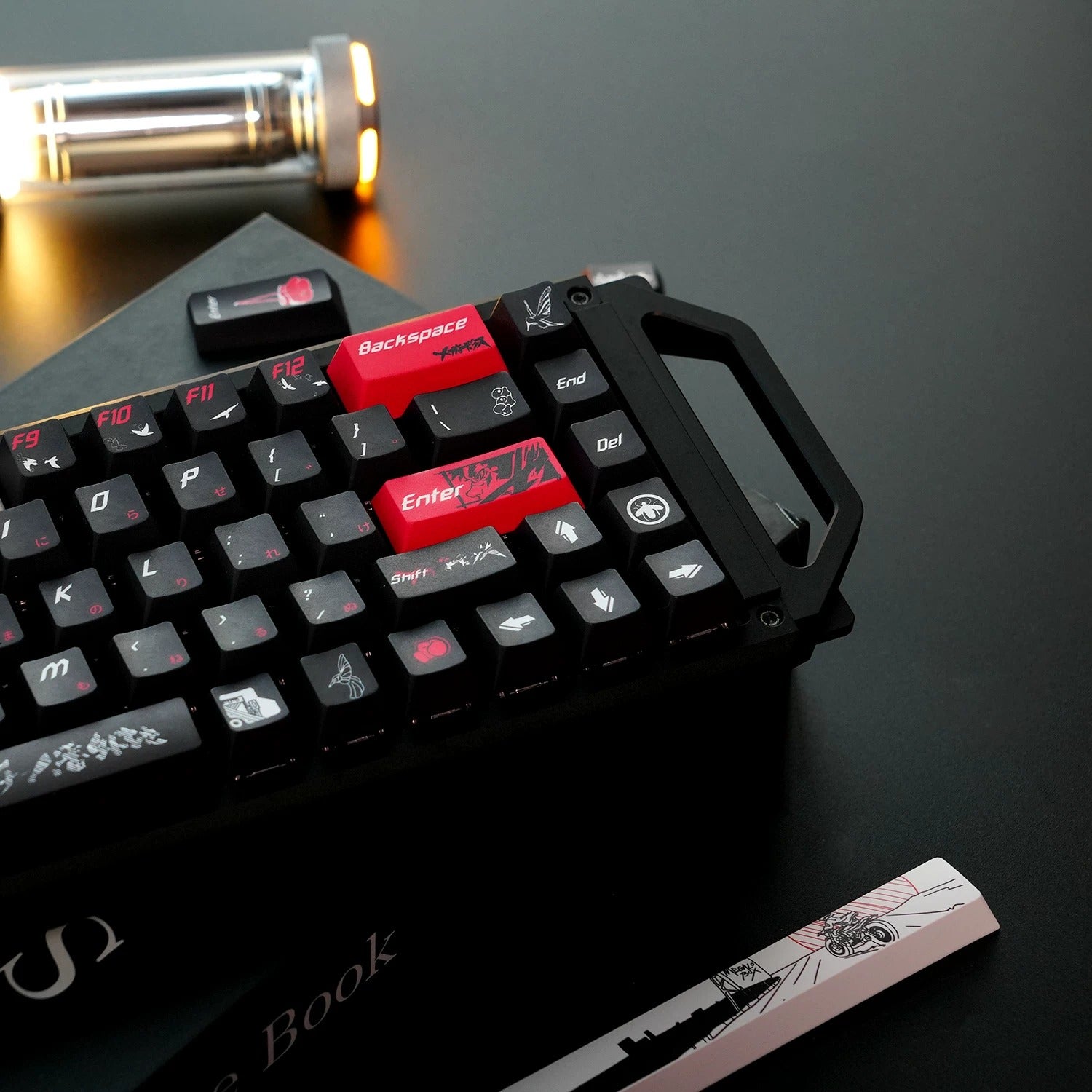 MEGALO BOX theme, PBT material personalized keycaps, mechanical keyboard replacement keycap set, anime and game cultural and creative keycaps set, Compatible with 61/64/68/75/84/87/104 Key Mechanical Keyboard Keycap Set