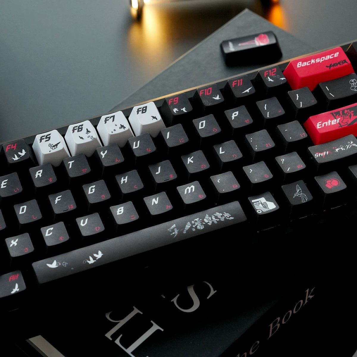 MEGALO BOX theme, PBT material personalized keycaps, mechanical keyboard replacement keycap set, anime and game cultural and creative keycaps set, Compatible with 61/64/68/75/84/87/104 Key Mechanical Keyboard Keycap Set