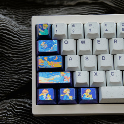 The Little Prince theme, titanium alloy large key combination set, fairy tale anime romantic theme design personalized keycaps