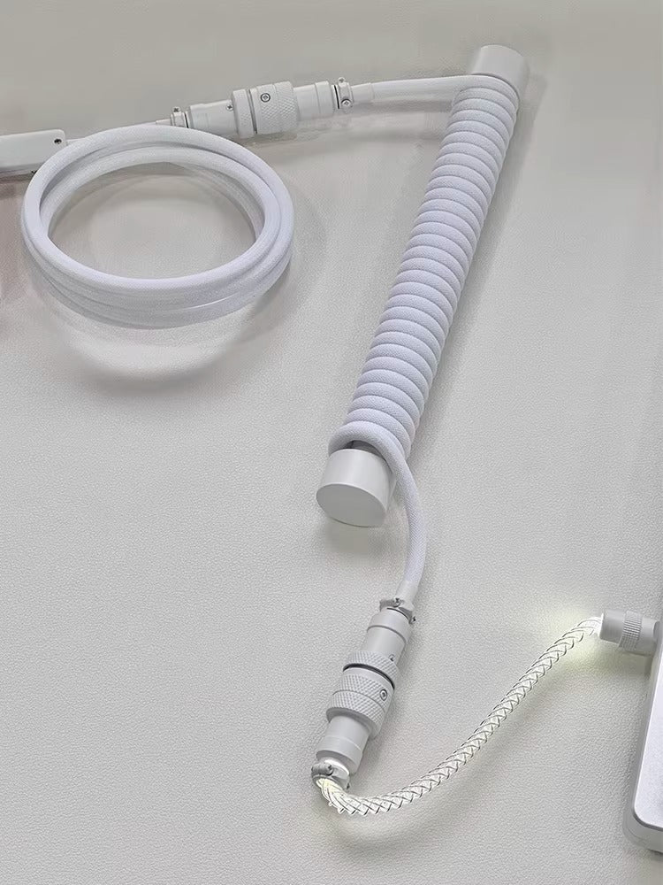 Customized illuminated keyboard cable, three segment aviation plug, data cable, USB-TYPEC keyboard cable