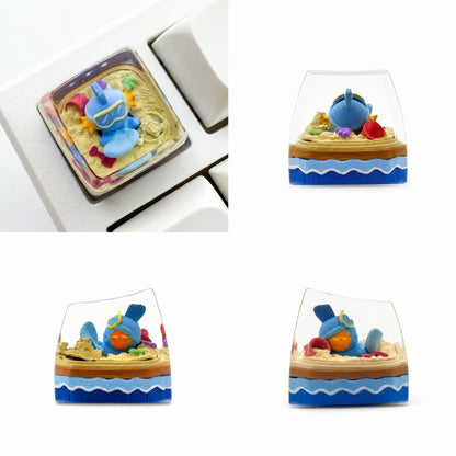 The first generation of childhood Pok é mon, crystal resin personalized keycaps, anime and game culture creative mechanical keyboard decorative keycaps