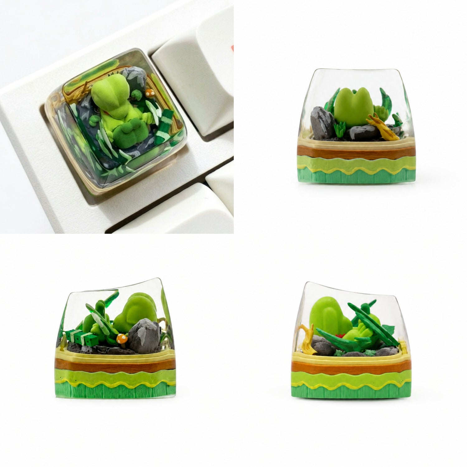 The first generation of childhood Pok é mon, crystal resin personalized keycaps, anime and game culture creative mechanical keyboard decorative keycaps