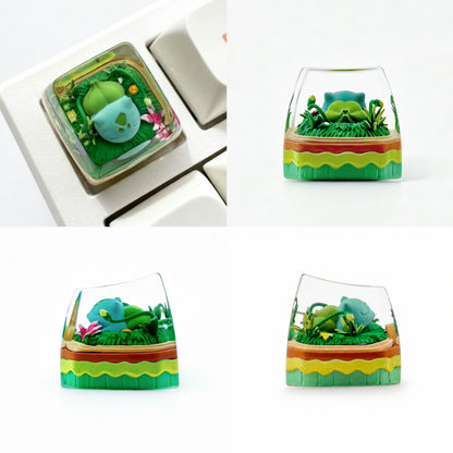 The first generation of childhood Pok é mon, crystal resin personalized keycaps, anime and game culture creative mechanical keyboard decorative keycaps