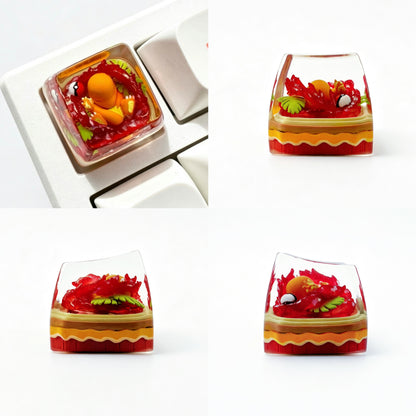 The first generation of childhood Pok é mon, crystal resin personalized keycaps, anime and game culture creative mechanical keyboard decorative keycaps