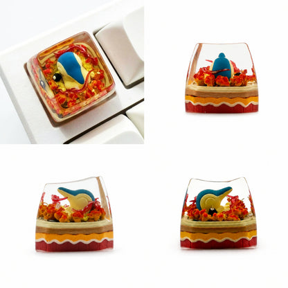 The first generation of childhood Pok é mon, crystal resin personalized keycaps, anime and game culture creative mechanical keyboard decorative keycaps