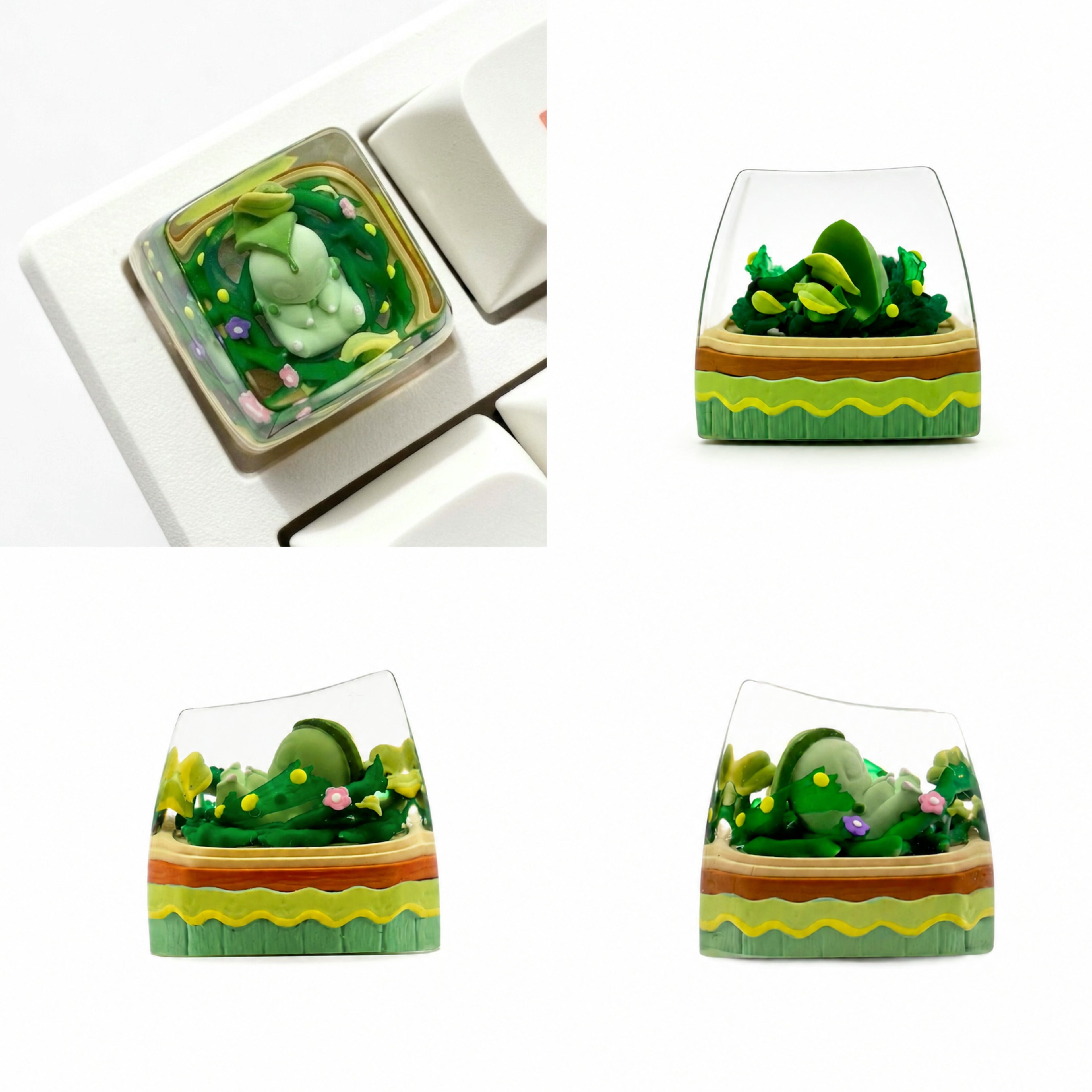The first generation of childhood Pok é mon, crystal resin personalized keycaps, anime and game culture creative mechanical keyboard decorative keycaps
