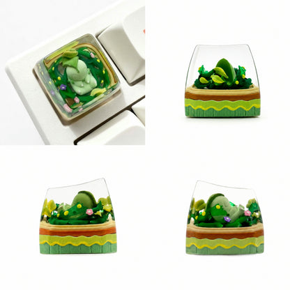 The first generation of childhood Pok é mon, crystal resin personalized keycaps, anime and game culture creative mechanical keyboard decorative keycaps