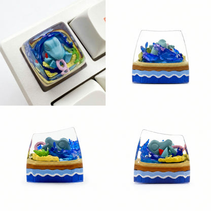 The first generation of childhood Pok é mon, crystal resin personalized keycaps, anime and game culture creative mechanical keyboard decorative keycaps
