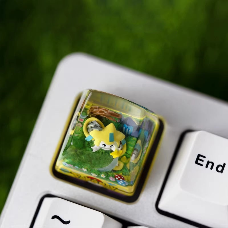 Pok é mon themed crystal dropper personalized keycaps, anime creative culture peripheral mechanical keyboard decorative keycaps