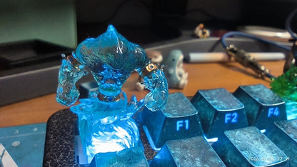 World of Warcraft, Water Elemental, Crystal Resin Molding, Handmade Resin Craftsman Keycaps, Game Anime Culture Creative Mechanical Keyboard Decorative Keycaps