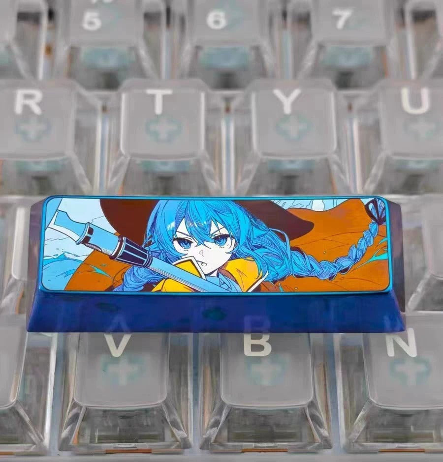 Mushoku Tensei: Jobless Reincarnation，Roxy Migurdia Greyrat‌, 2.75 U titanium alloy personalized keycaps for anime, gaming, cultural and creative keycaps, and decorative keycaps for mechanical keyboards