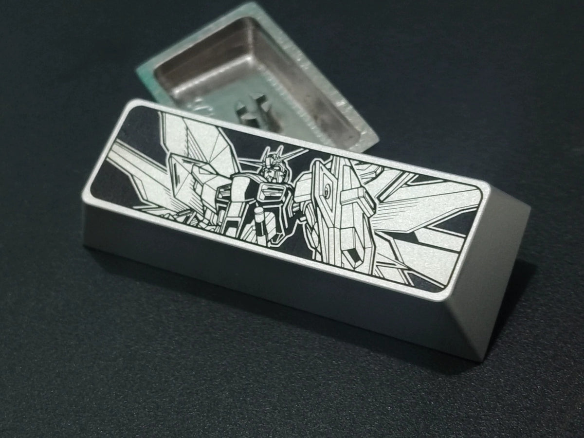GUNDAM 2.75U Metal Personalized Keycaps, Metal Keycaps, Anime and Game Culture Creative Keycaps, Mechanical Keyboard Decorative Keycaps