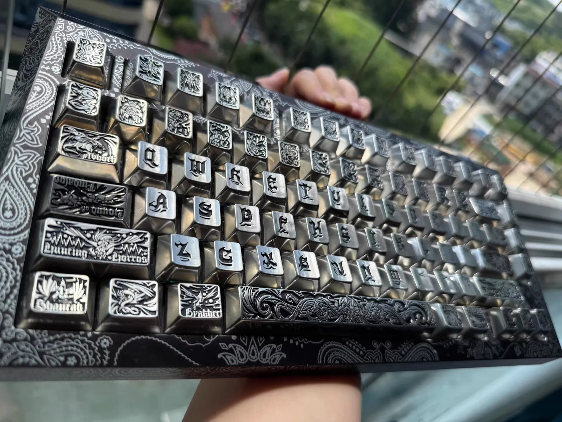 Ancient God theme, metal keycap set, peripheral personalized keycap se ...