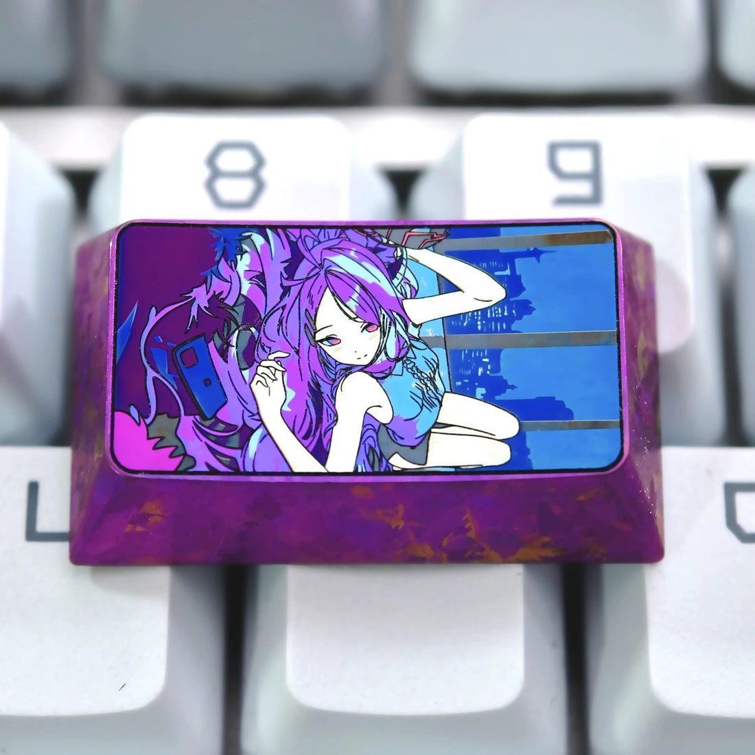 Blue Archive, Sorasaki Hina, 1.75 U titanium alloy personalized keycaps for anime, gaming, cultural and creative keycaps, and decorative keycaps for mechanical keyboards