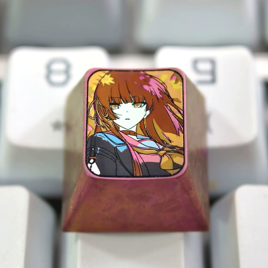 Wuthering Waves，CHISA，1 U titanium alloy personalized keycaps, anime and game cultural creative keycaps, mechanical keyboard decorative keycaps