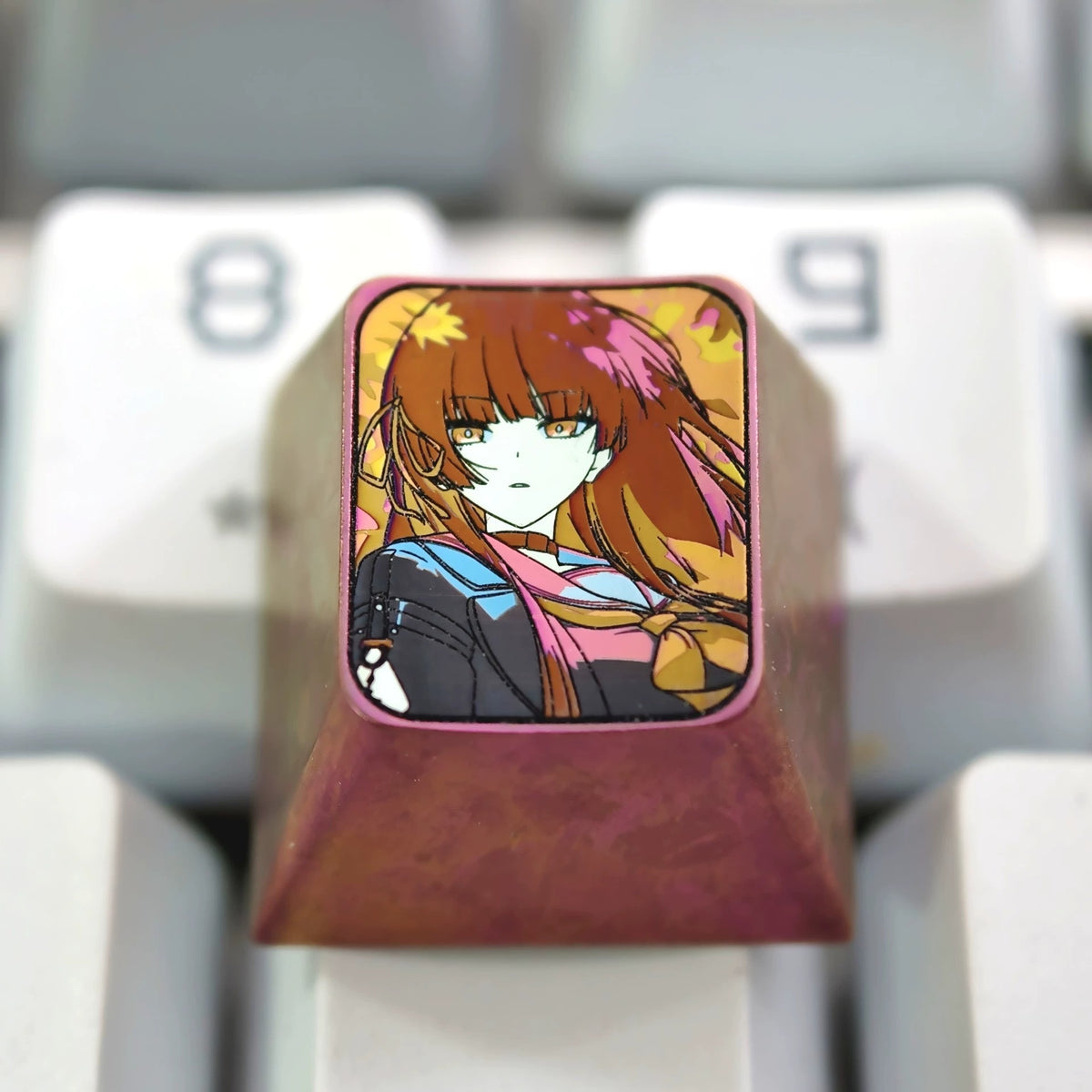 Wuthering Waves，CHISA，1 U titanium alloy personalized keycaps, anime and game cultural creative keycaps, mechanical keyboard decorative keycaps