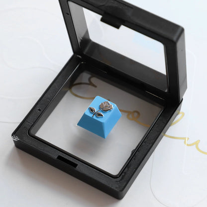 Metal Rose Keycaps, The Bridge of Madison County Metal Personalized Keycaps Original High Zinc Alloy Machine Metal Creative Decorative Keycaps