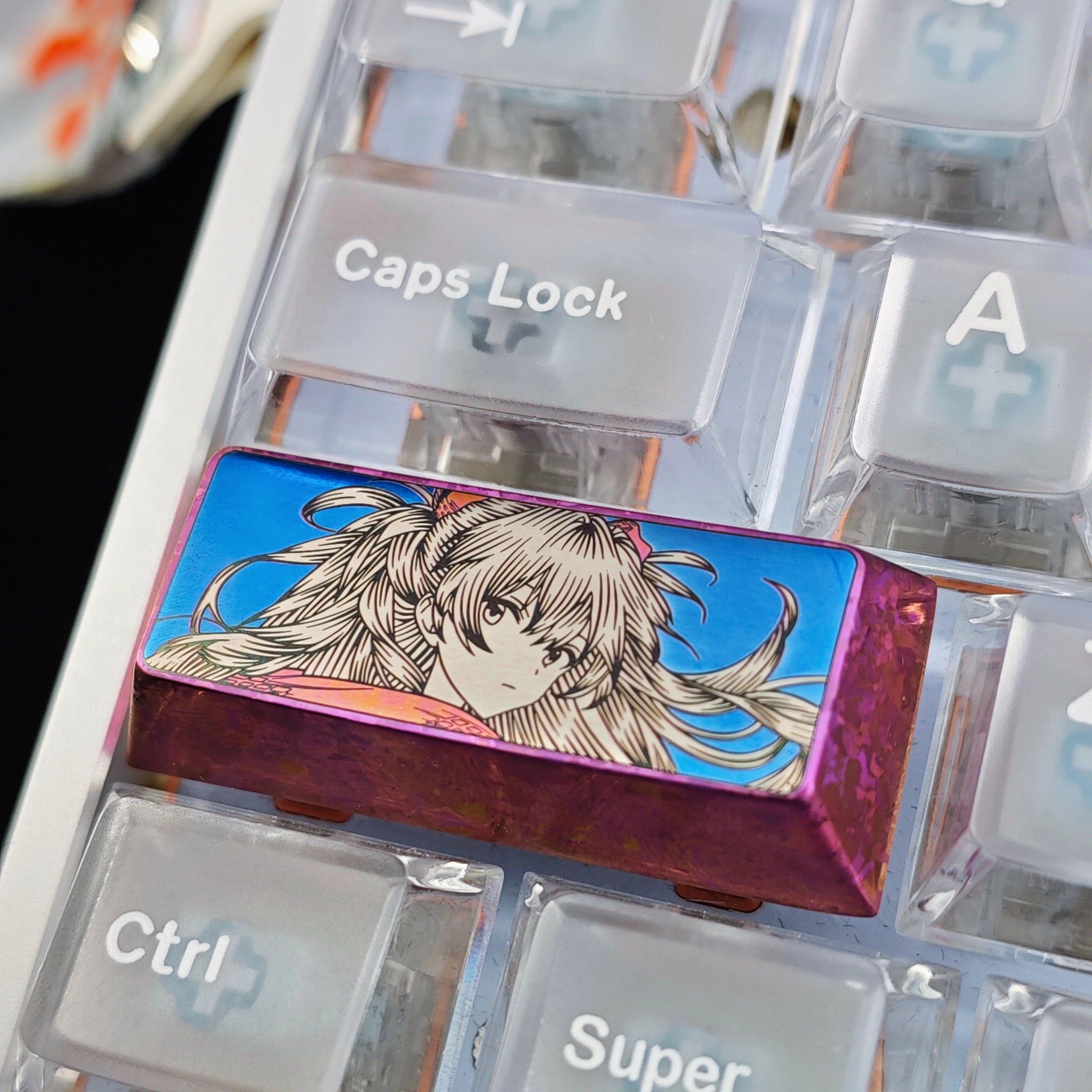 Precision black and white lines 2.25U enter key/left shift collection, titanium alloy personalized keycaps, anime game culture creative mechanical keyboard decorative keycaps