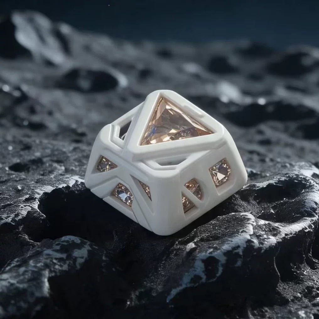 Star Trek concept hollow design translucent gemstone metal material personalized keycap art keycap customization keyboard decoration keycap