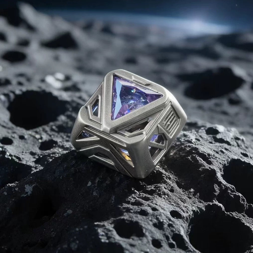 Star Trek concept hollow design translucent gemstone metal material personalized keycap art keycap customization keyboard decoration keycap
