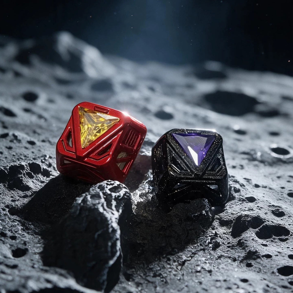 Star Trek concept hollow design translucent gemstone metal material personalized keycap art keycap customization keyboard decoration keycap