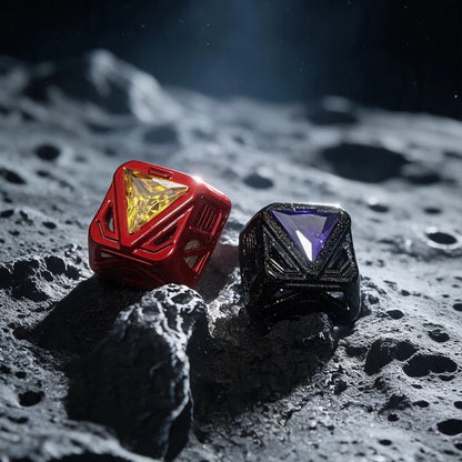 Star Trek concept hollow design translucent gemstone metal material personalized keycap art keycap customization keyboard decoration keycap