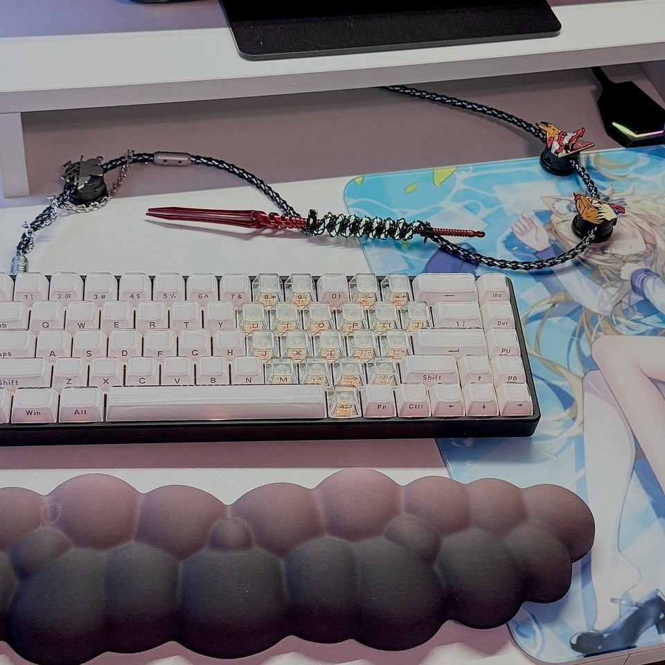 EVA theme, Spear of Cassius/Spear of Longinus winding device, keyboard cable 8K keyboard custom data cable, single crystal copper aviation plug data cable