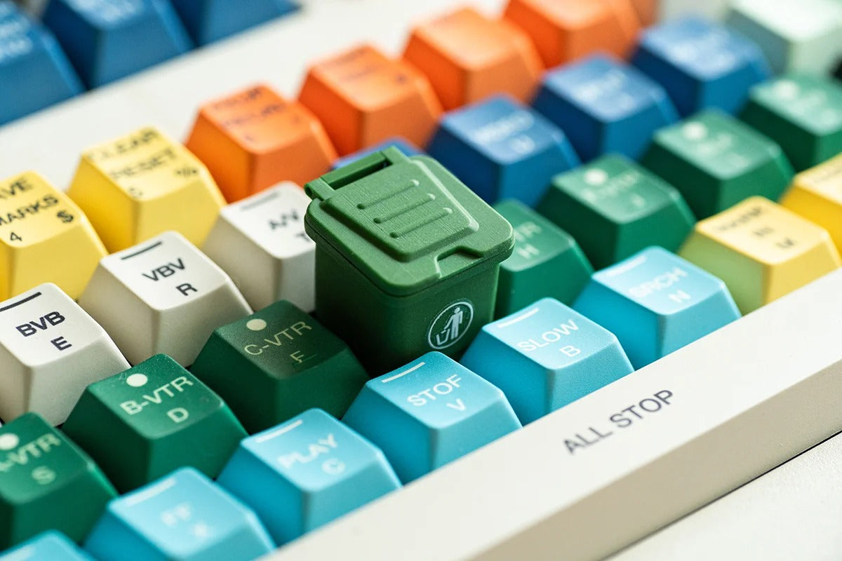 Environmentally friendly trash can personalized keycaps, creative pranks, funny and innovative design decorative keycaps, mechanical keyboard art installation keycaps