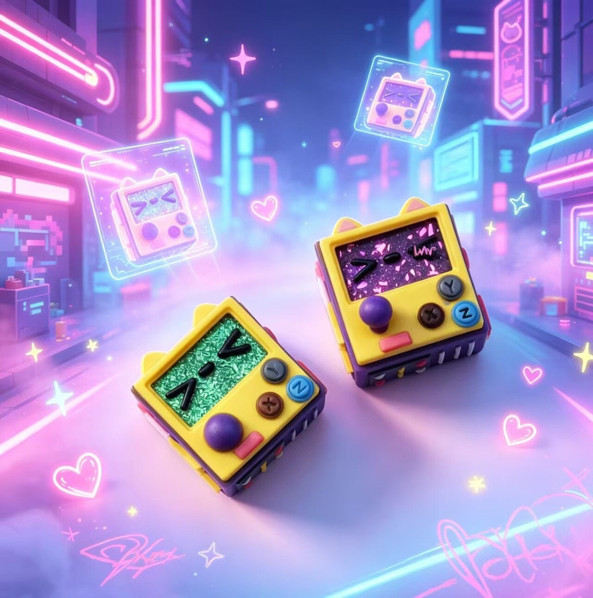 Game console styling keycaps creative mini game console decoration keycaps mechanical keyboards personalized keycaps gaming cat keycaps