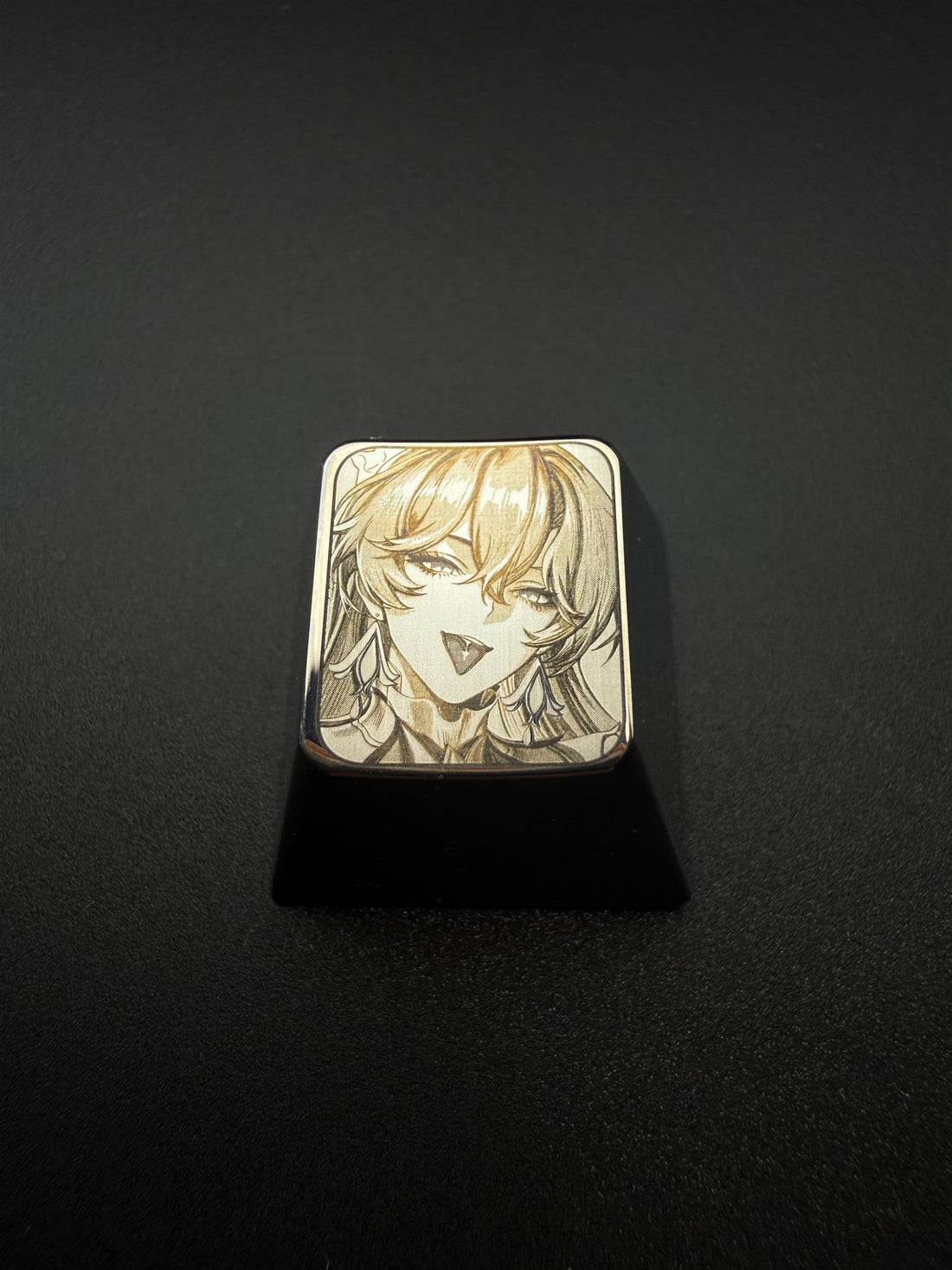 Wuthering Waves，Jinhsi/Cantarella 1U titanium alloy metal personalized keycaps, anime and game character peripheral products, decorative keycaps.