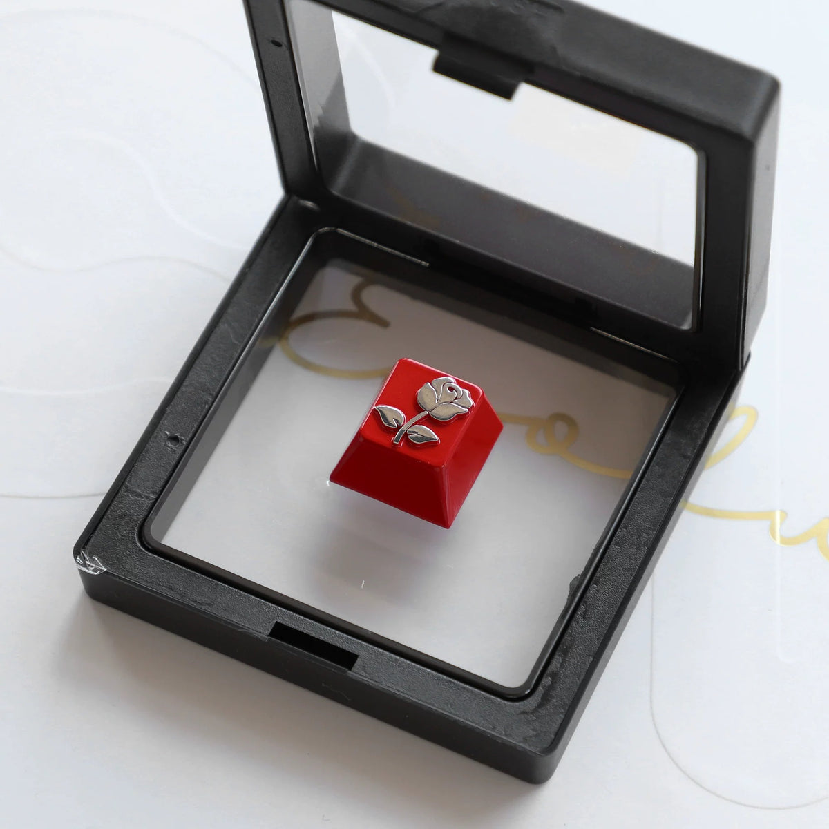 Metal Rose Keycaps, The Bridge of Madison County Metal Personalized Keycaps Original High Zinc Alloy Machine Metal Creative Decorative Keycaps