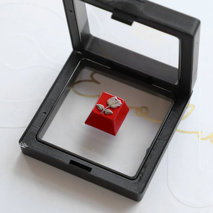 Metal Rose Keycaps, The Bridge of Madison County Metal Personalized Keycaps Original High Zinc Alloy Machine Metal Creative Decorative Keycaps