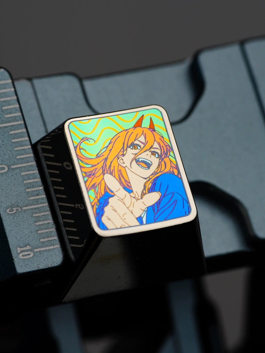 Chainsaw Man series, Power theme, 1U titanium alloy personalized keycaps, anime and game mechanical keyboard metal decorative keycaps