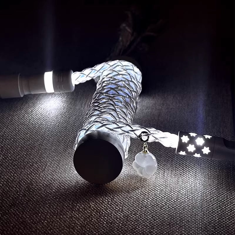 Single crystal copper spiral wire - white light overall white light aviation plug mechanical keyboard custom data cable