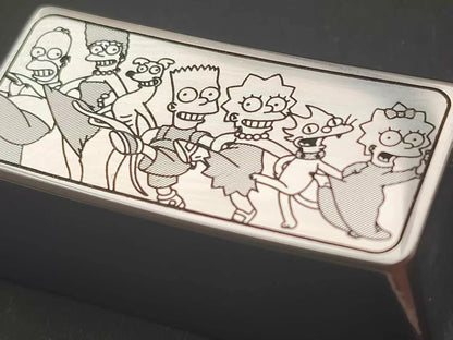 The Simpsons Theme Design, 2U Backspace Key Metal Personalized Keycap, Zinc/Titanium Alloy Optional, Anime Game Creative Metal Decorative Keycap