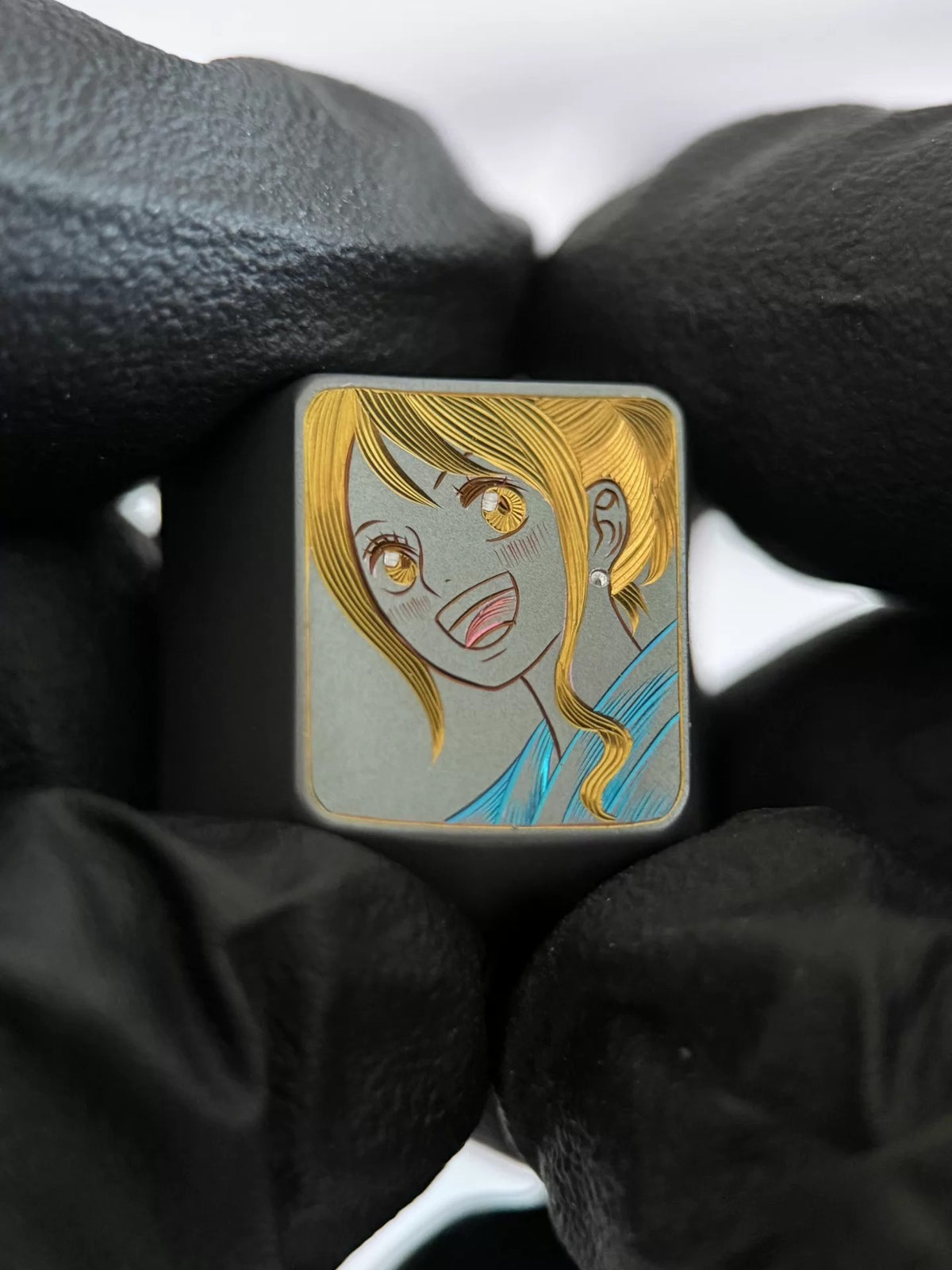 Hand carved titanium alloy series Hand carved titanium alloy anode coloring, anime and game culture creative metal hand carved keycaps collection