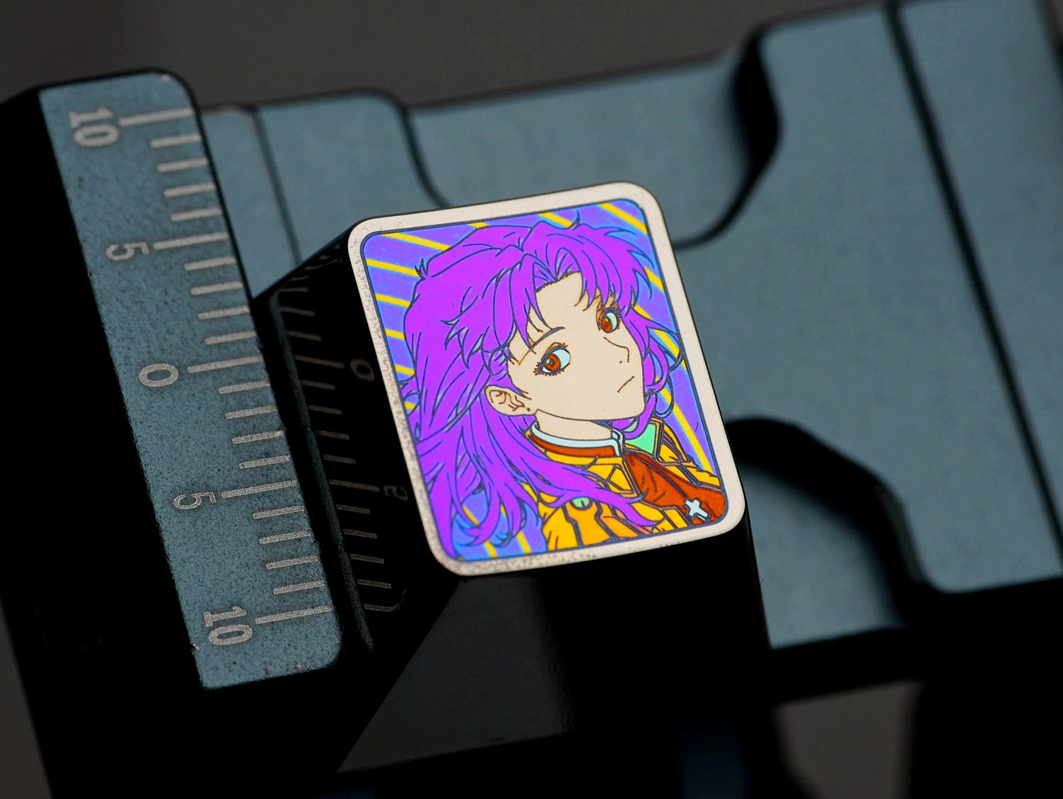 EVA series, 5 female character themed design options available, 1 U titanium alloy personalized keycaps, anime and game culture creative mechanical keyboard decorative keycaps.