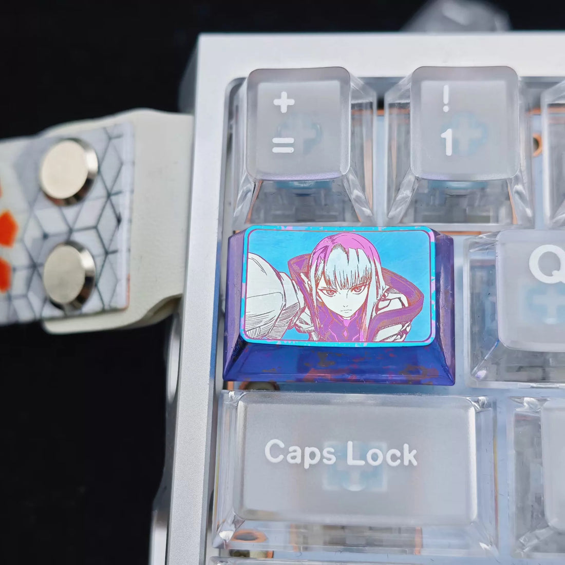 Cyberpunk: Edgerunners, LUCY theme, 1.5U TAB titanium alloy personalized keycaps, anime and game culture creative art keycaps, mechanical keyboard decorative keycaps