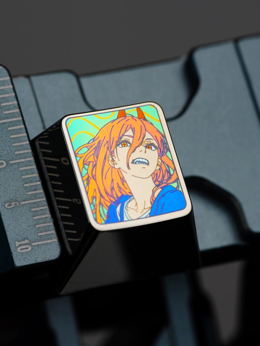 Chainsaw Man series, Power theme, 1U titanium alloy personalized keycaps, anime and game mechanical keyboard metal decorative keycaps