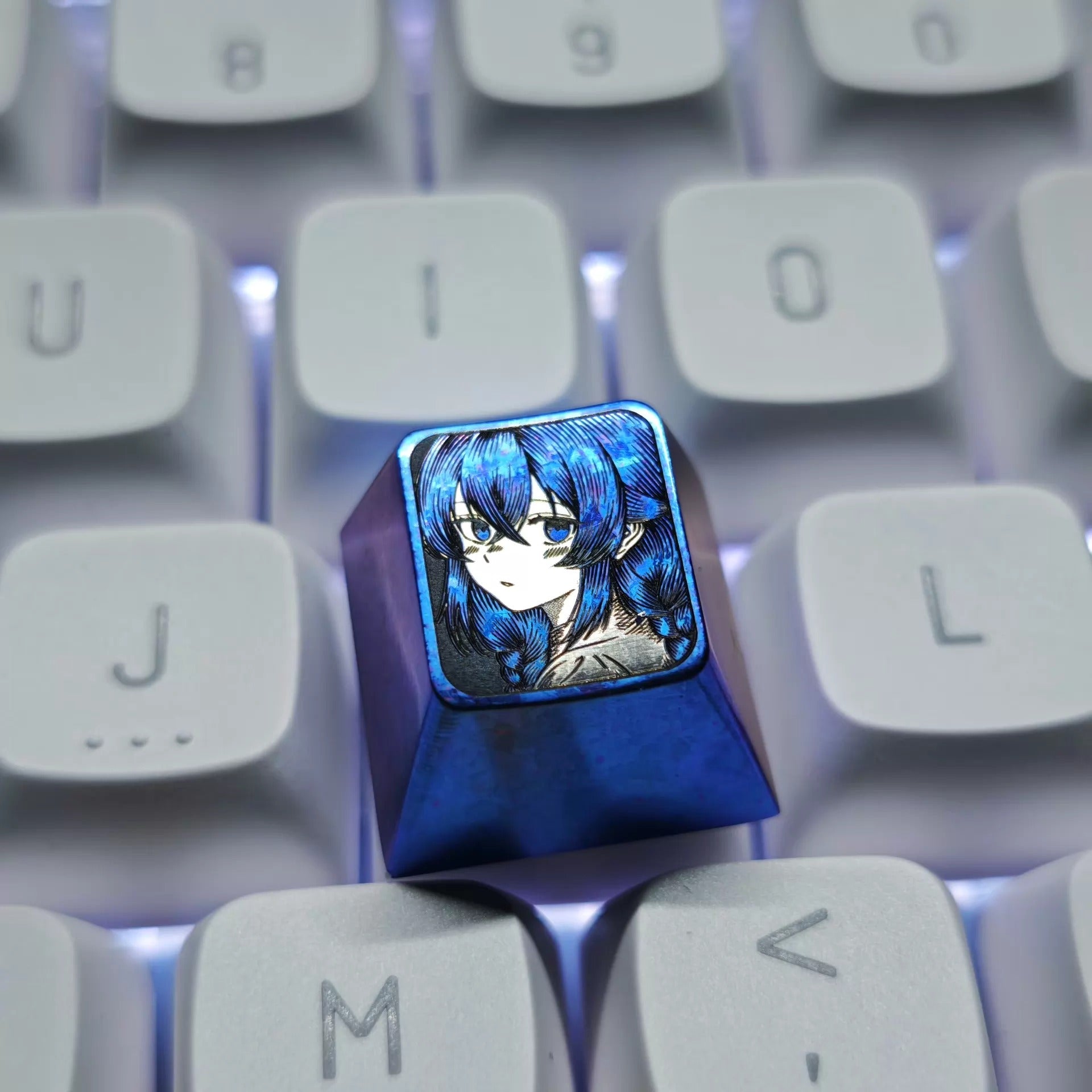Mushoku Tensei: Jobless Reincarnation‌,Roxy Migurdia Greyrat, 2U/1U titanium alloy personalized keycaps, anime and game cultural creative keycaps, mechanical keyboard decorative keycaps