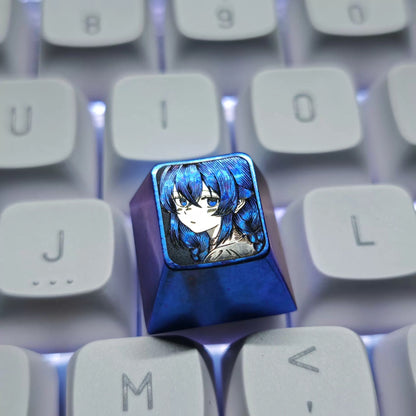 Mushoku Tensei: Jobless Reincarnation‌,Roxy Migurdia Greyrat, 2U/1U titanium alloy personalized keycaps, anime and game cultural creative keycaps, mechanical keyboard decorative keycaps