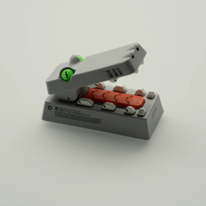 R2-Mechanical style little crocodile.2U Backspace Key artisankeycaps， Mouth can be opened and closed, PBT material personalized keycaps, keyboard decorative keycaps