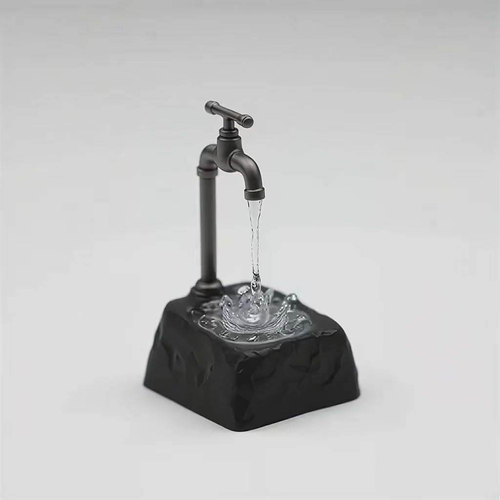 Tap water, faucet theme design, resin personalized keycaps, creative art keycaps, mechanical keyboard decorative keycaps