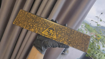 Egyptian themed black and gold color scheme, Keyboard holder, Handmade custom resin hand support, keyboard accessories